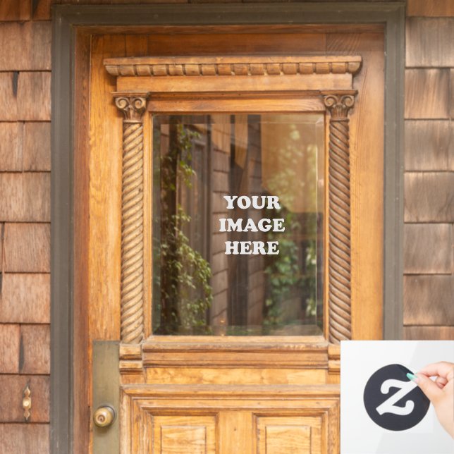 Vinilo para ventana con imagen personalizada 8"x11 (Puerta de casa)