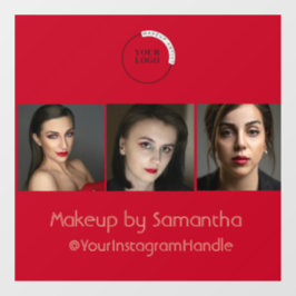 Vinilo para ventana de negocio de maquillaje