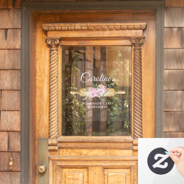 Vinilo para ventana de negocio de panadería (Puerta de casa)