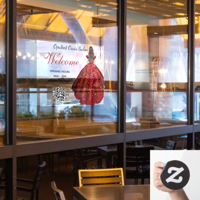 Vinilo para ventana de Salón de Belleza Chic Salón (ventana del restaurante)