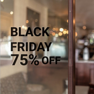 Vinilo para ventana de venta del Black Friday en t