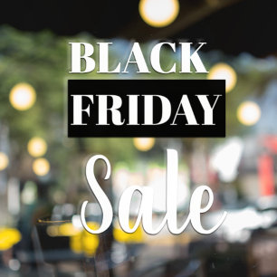 Vinilo para ventana de venta del Black Friday en t