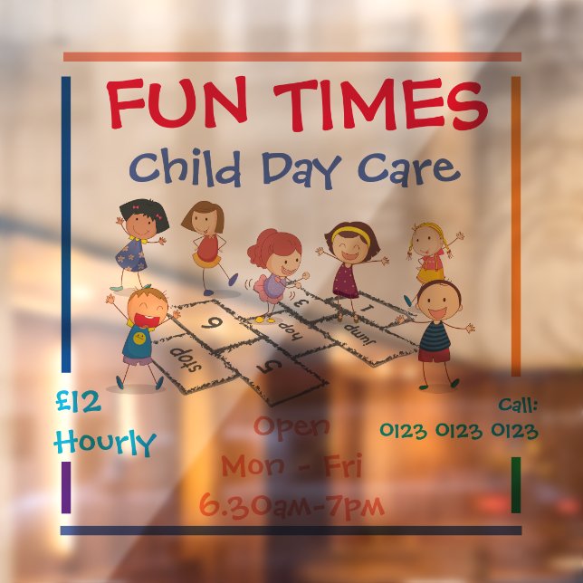 Vinilo para ventana personalizado - Cuidado infant (Hoja 2)