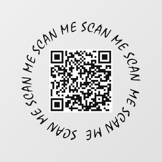 Vinilo para ventana - Tu código QR Escanearme (Hoja)