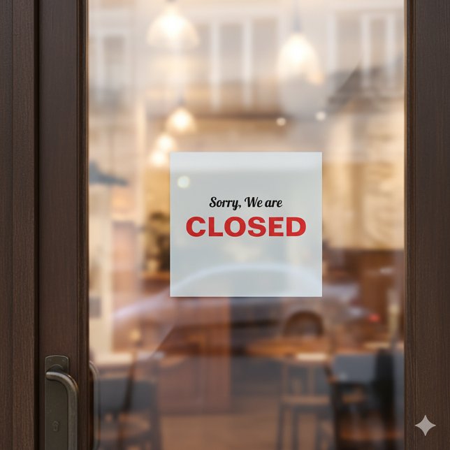 Vinilo personalizable para ventana para cualquier  (Customizable Close Window Cling for Any Space)