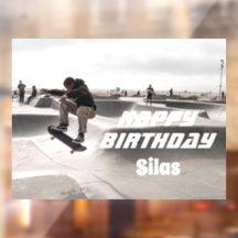 Vinilo personalizado para ventana con foto de cump