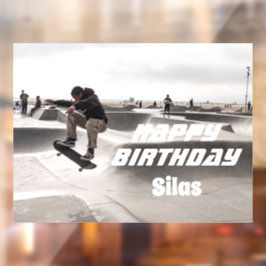 Vinilo personalizado para ventana con foto de cump