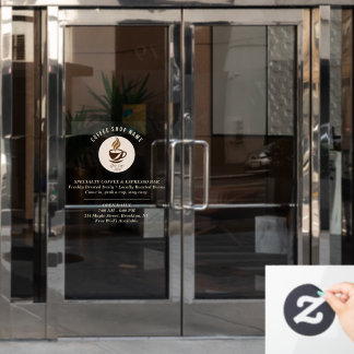 Vinilo personalizado para ventana de cafetería - P