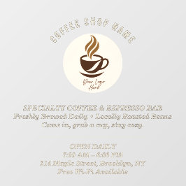 Vinilo personalizado para ventana de cafetería - P