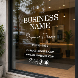 Vinilo personalizado para ventana de empresa - Com