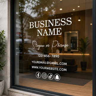 Vinilo personalizado para ventana de empresa - Com