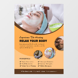 Vinilo personalizado para ventana de spa