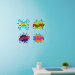Vinilos De Pared Bang Pow Boom Zap Pop Art 24"<br><div class="desc">4 Grandes Decales de Pared de Arte Pop - - Cambiar el tamaño de estas calcomanías cambiando el tamaño de la Hoja Decal - 4 tamaños - de 12" x 12" a 36" x 36" - Estas se imprimen sobre un fondo transparente, pero puede cambiar a un fondo semitransparente o...</div>