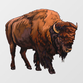 Vinilos De Pared Bisonte Americano Animal Salvaje Naturaleza