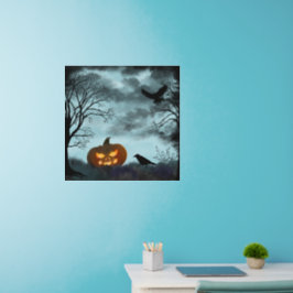 Vinilos De Pared Calabaza y calabaza de Halloween
