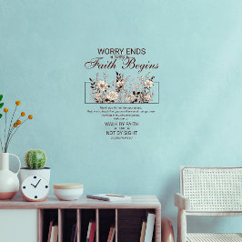Vinilos De Pared Caminar por la fe 2 corintios 5 escrituras florale