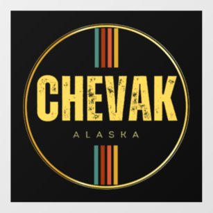 Vinilos De Pared Chevak City Alaska State 70s Groovy