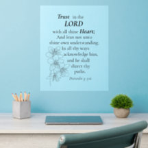 Confianza en el Señor Biblia Verse Floral