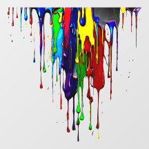 Decal de pintura violenta y colorida