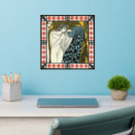 Vinilos De Pared Decoración de Pared Peacock y Mujer Art Deco<br><div class="desc">Gran calcomanía con una mujer de arte deco y pavo real.</div>