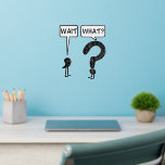 Vinilos De Pared Esperar qué enseñar ortografía gramatical<br><div class="desc">Espera,  Qué. Ilustracion de una coma y un signo de interrogación. Un tono gracioso exclamó cuando alguien de repente se da cuenta de que algo no está bien. La coma espera,  pregunta el signo de interrogación. ¿Lo entiendes?</div>