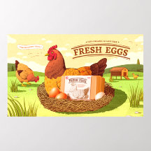 Huevos orgánicos frescos de granja Mercado de come