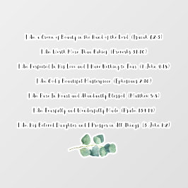 Vinilos De Pared Las afirmaciones de la Biblia diaria reflejan la P