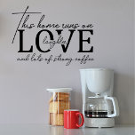 Vinilos De Pared Love Laughter Coffee Funny Family Home Dice<br><div class="desc">Love Laughter Coffee Funny Family Home Saying Wall Decal presenta el texto "Este hogar se basa en risas de amor y mucho café fuerte" en escritura moderna de caligrafía negra escrita a mano. Perfecto para los amantes del café para Navidades, regalos de cumpleaños y decoración en casa. Diseñado por ©Evco...</div>