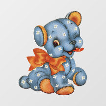 Perro de cachorro azul vintage y Naranja para niño