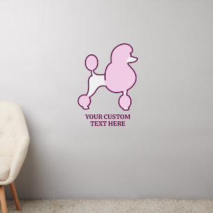 Vinilos De Pared Personalizado Texto Pink Poodle