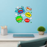 Vinilos De Pared Wow Bang Pow, rojo azul amarillo verde, pop Art 12<br><div class="desc">5 Grandes Decales de Pared de Arte Pop - - Cambiar el tamaño de estas calcomanías cambiando el tamaño de la Hoja Decal - 4 tamaños - de 12" x 12" a 36" x 36" - Estas se imprimen sobre un fondo transparente, pero puede cambiar a un fondo semitransparente o...</div>