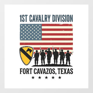 Vinilos Para Cristales 1ª División de Caballería Fort Hood Camiseta Milit