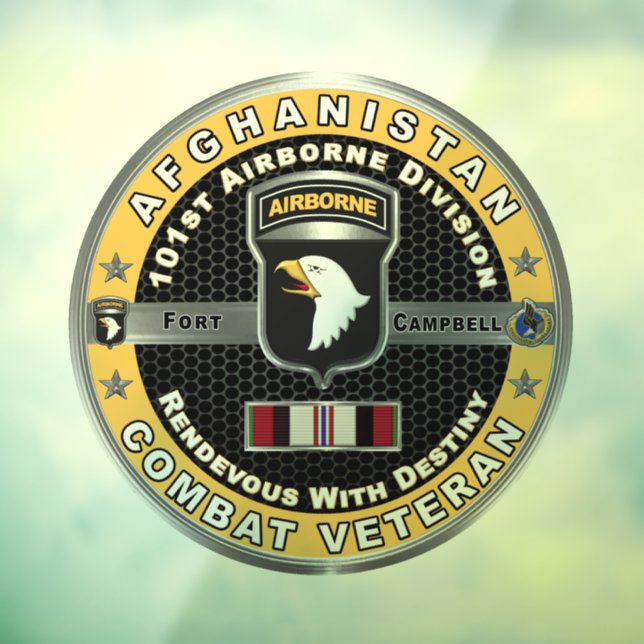 Vinilos Para Cristales 101ª División Aérea Afganistán Veterano (Hoja 3)