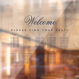 Vinilos Para Cristales 10 Tabla de asientos azul transparente de la Marin