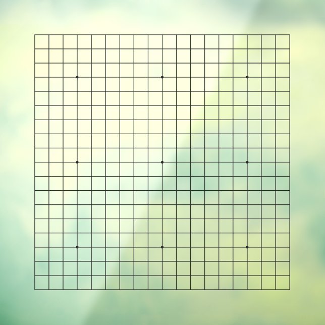 Vinilos Para Cristales 19x19 Demo Goban 200% Escala Resizable Cling (Hoja 3)