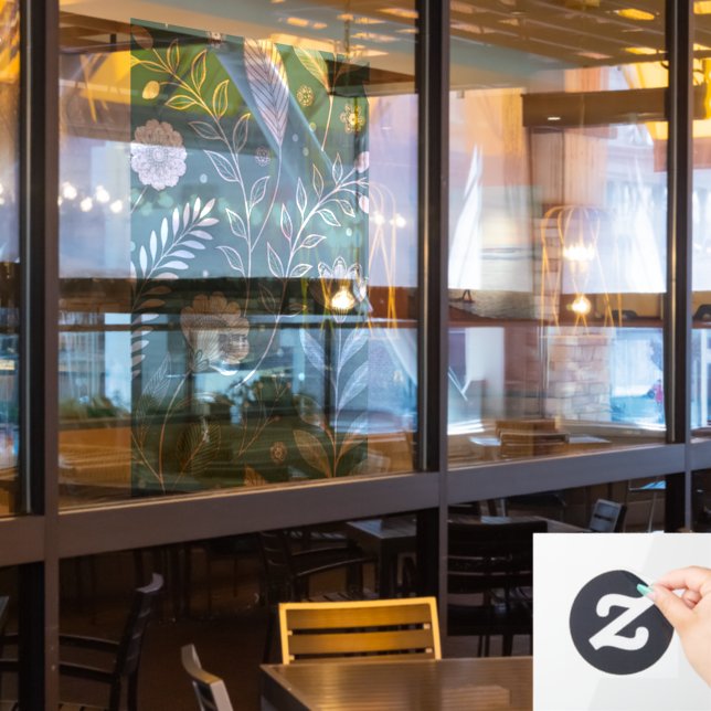 Vinilos Para Cristales 24x36 Window Cling with Partial Transparent Design (ventana del restaurante)