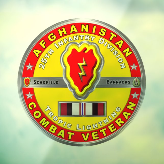 Vinilos Para Cristales 25.ª División de Infantería "Veterano de Afganistá (Hoja 3)