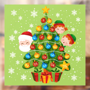 Vinilos Para Cristales 25 días de Navidades, árbol de Navidad