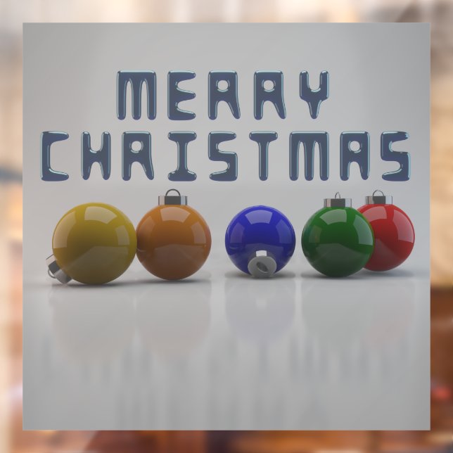 Vinilos Para Cristales 3.d Feliz Diseño de Navidad Ornamentos de Navidad (Hoja 2)