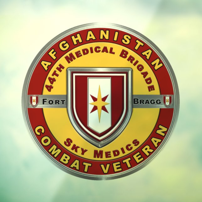 Vinilos Para Cristales 44.ª Brigada Médica Veterano de Afganistán (Hoja 3)