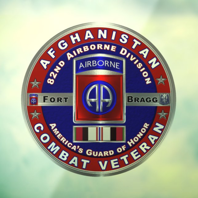 Vinilos Para Cristales 82ª División Aérea Afganistán Veterano (Hoja 3)