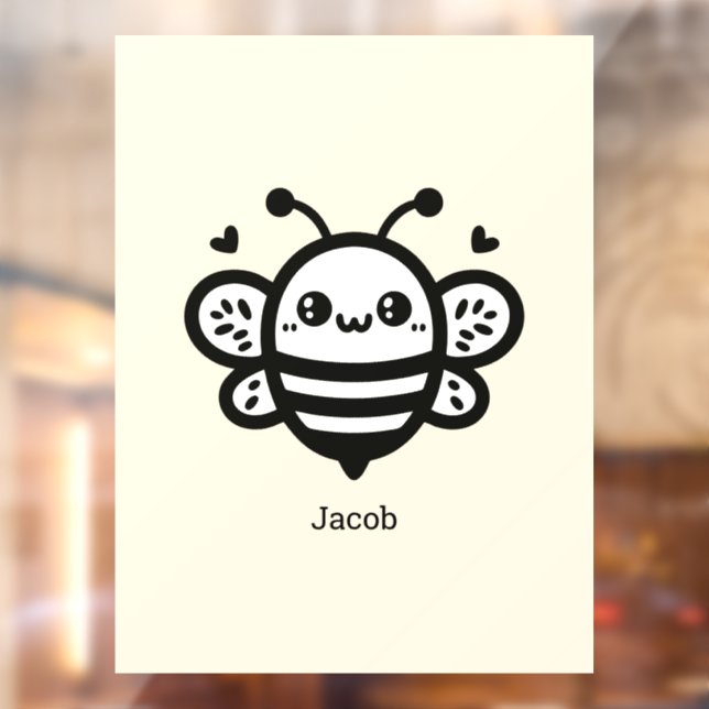 Vinilos Para Cristales Abeja Melífera Dulce - Arte de Línea de Guardería  (Hoja 2)