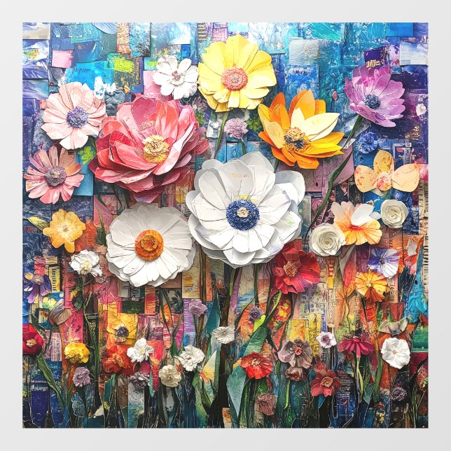 Vinilos Para Cristales Abstract Floral Window Cling (Hoja)
