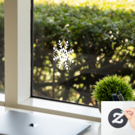 Vinilos Para Cristales Aclavamiento de la ventana del copo de nieve en in