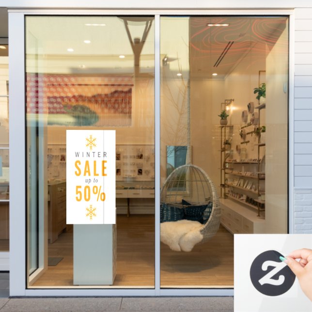 Vinilos Para Cristales Aclavamiento simple de la ventana de señalización  (Ventana de la tienda)