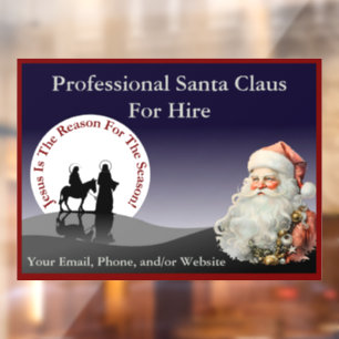 Vinilos Para Cristales Adhesivo de ventana de Papá Noel para negocios
