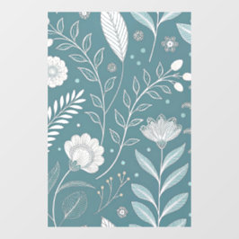 Vinilos Para Cristales Adhesivo Transparente Floral de Ventana 24x36 Déco