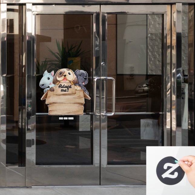 Vinilos Para Cristales Adopción de mascotas  (Puerta de oficina)