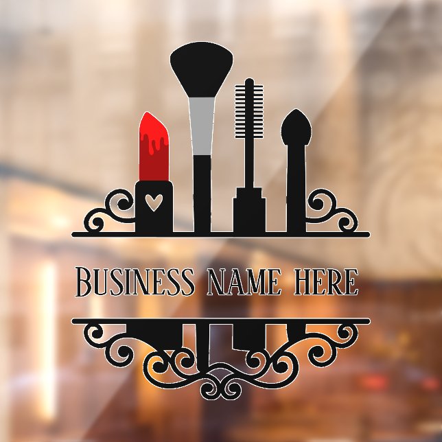 Vinilos Para Cristales adorable tienda de cosméticos agregar nombre (Hoja 2)