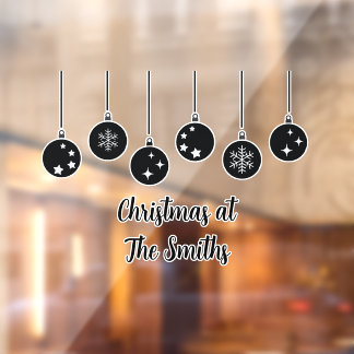 Vinilos Para Cristales Adorno Personalizado de Navidad para Ventana